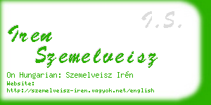 iren szemelveisz business card
